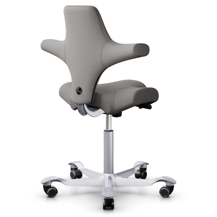 HAG Capisco 8106 Stoff Oceanic warmes grau OCI008, Gestell silber