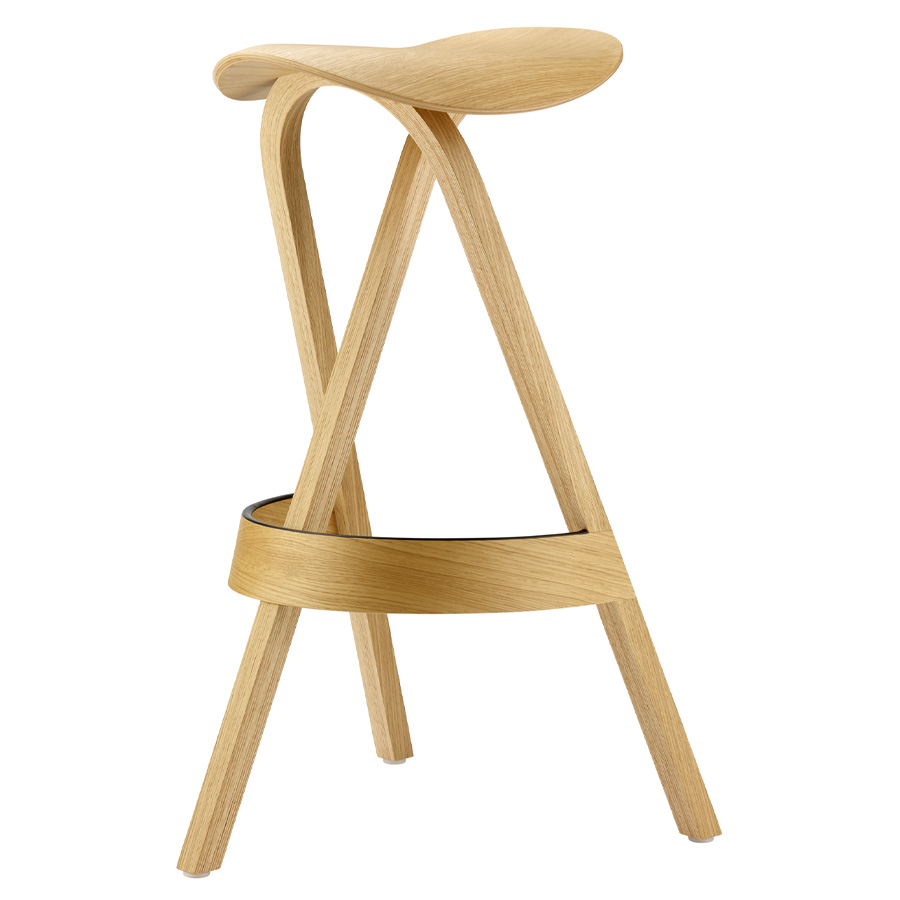 THONET 404 H Holzbarhocker - Eiche klar lackiert