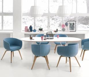 LD Seating Puto Freischwinger Flachpolster schwarz ohne Armauflagen