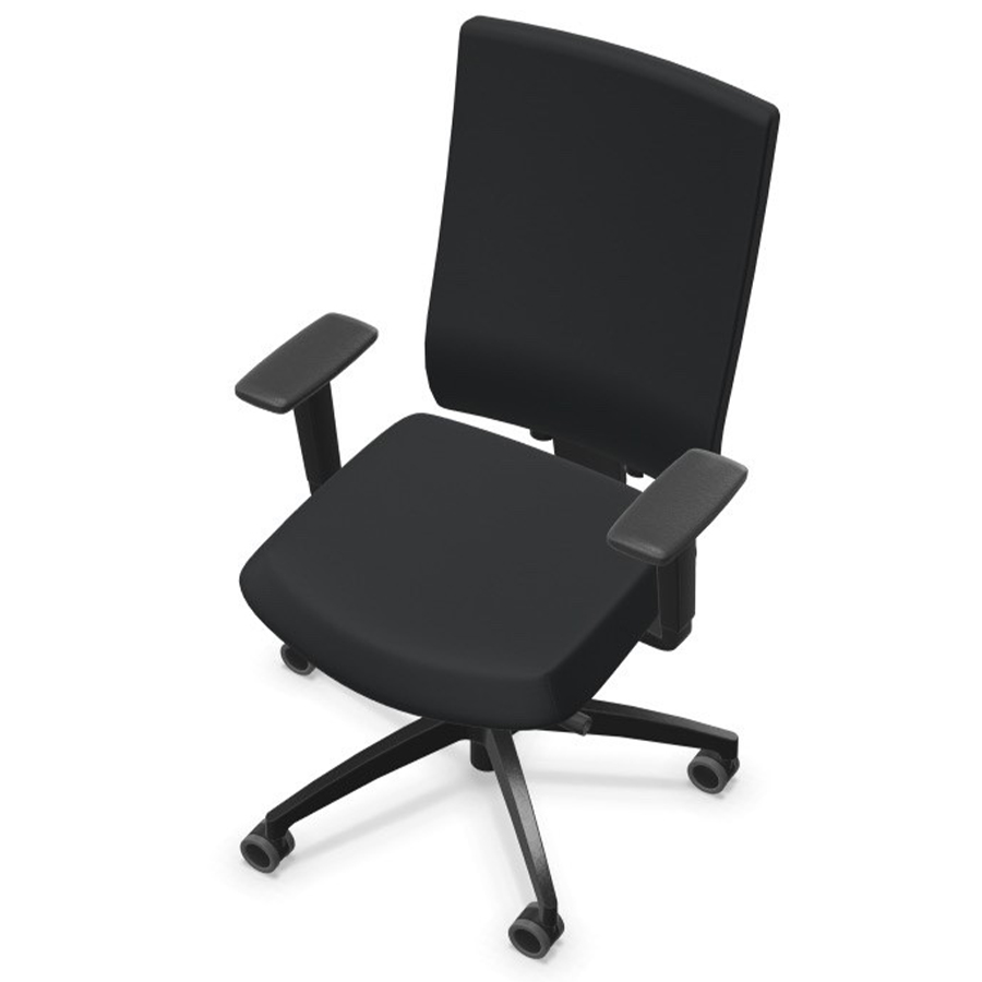 Dauphin @Just evo operator schwarz mit Polsterrückenlehne