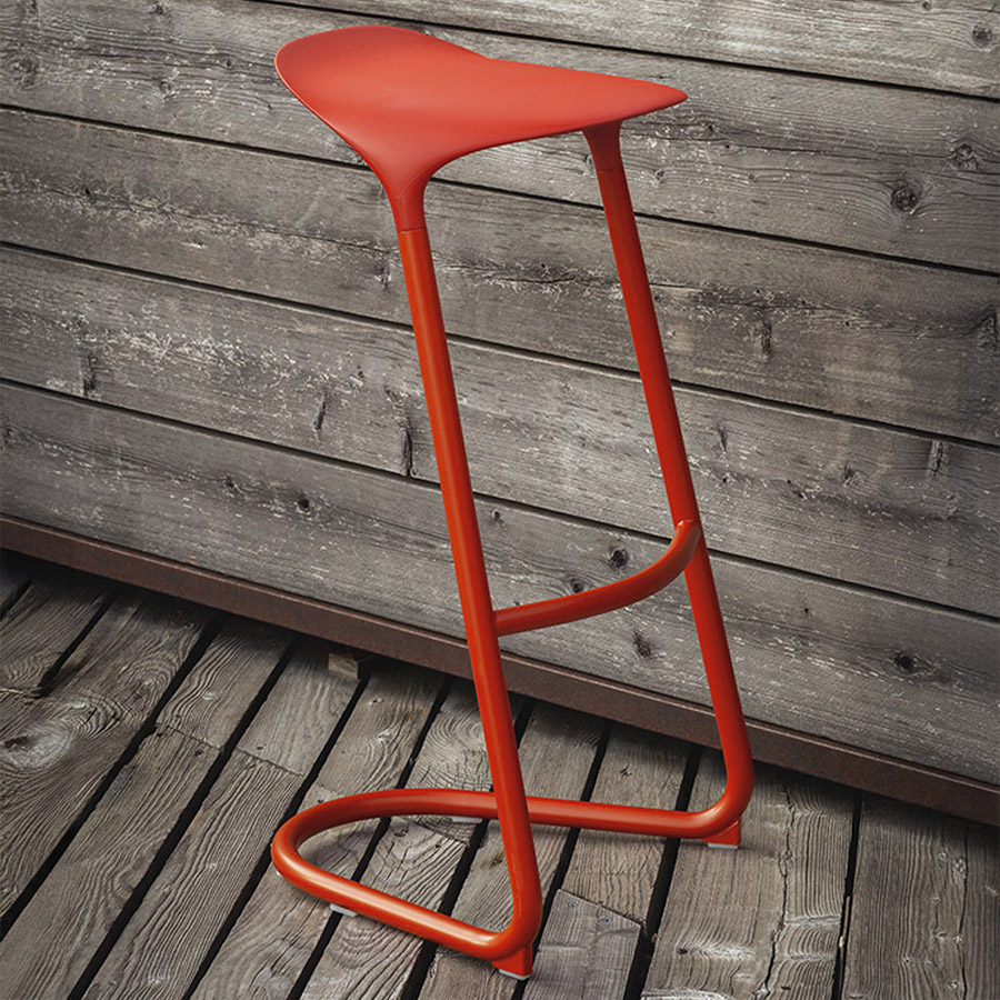 lapalma CROSS Barhocker S452 fixe Höhe 80 cm - mattone - Beispielbild Outdoor