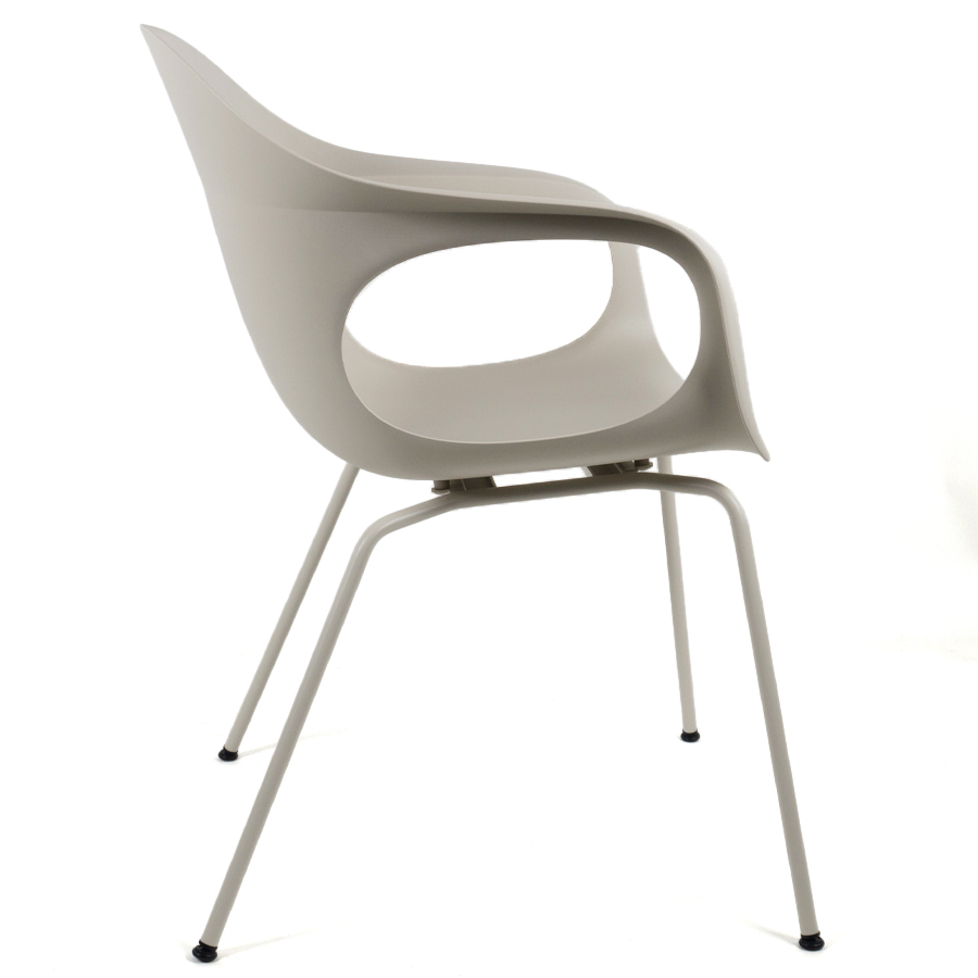 Kristalia ELEPHANTINO Stuhl mit Vierfußgestell Farbe elfenbein - Seite