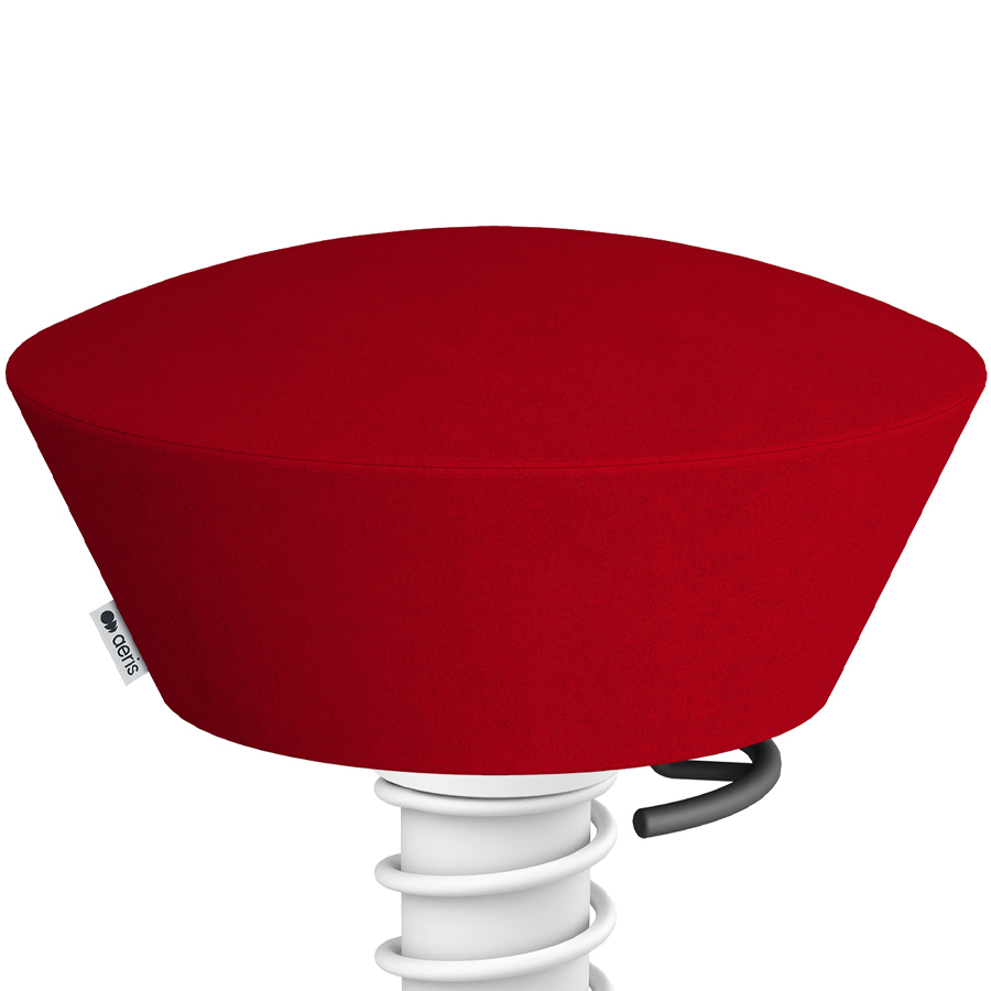 Aeris Swopper Mikrofaser rot mit Gleitern - Gestell weiß - Nahaufnahme