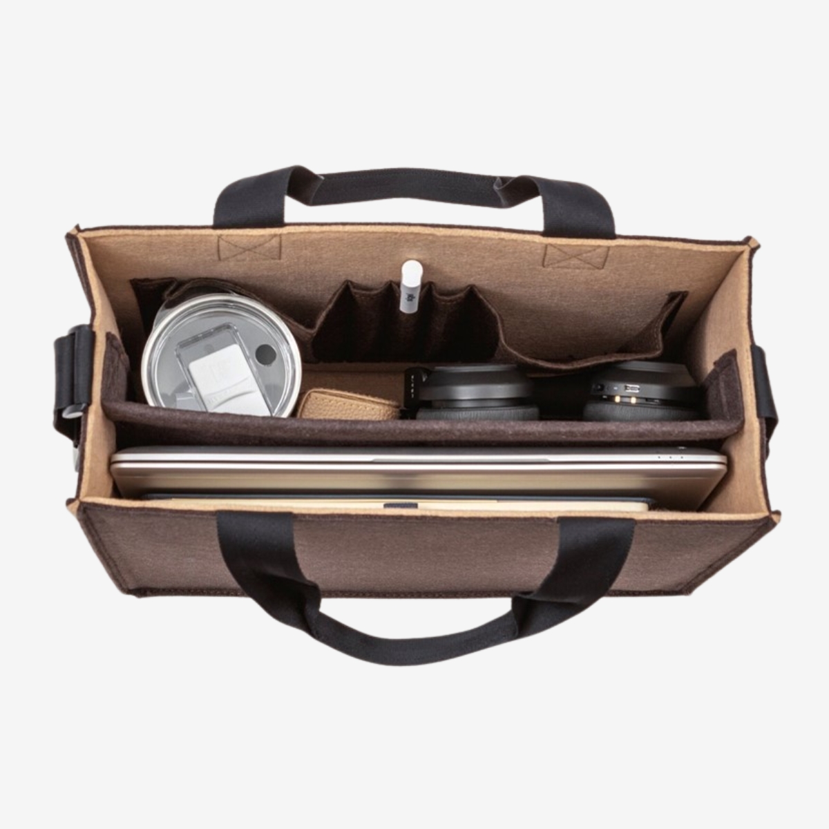 SIGEL Desk Sharing Bag Classic M | Büro Tasche für mobiles Arbeiten | Bicolor