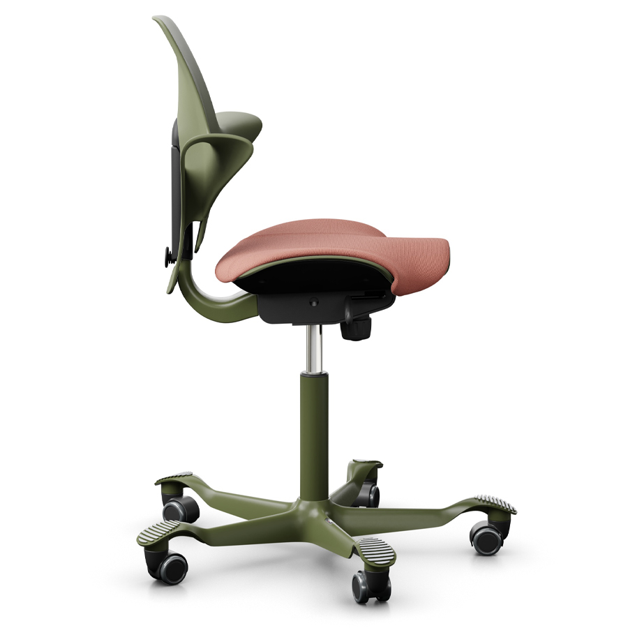 HAG CAPISCO PULS 8020 | Schale Moss | Bezug Select rosa | Gestell Moss Grey | Seite