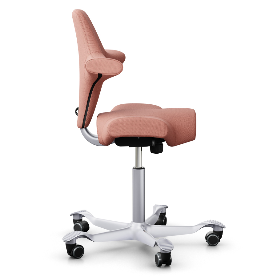 HAG CAPISCO 8106 Stoff Select rosa mit Sattelsitz - Gestell silber - Seite