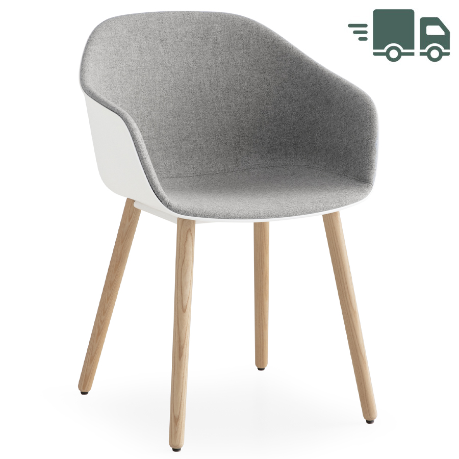 lapalma SEELA AC S313 Gestell Eiche gebleicht - Bezug Innenschale Remix 0123 - Front