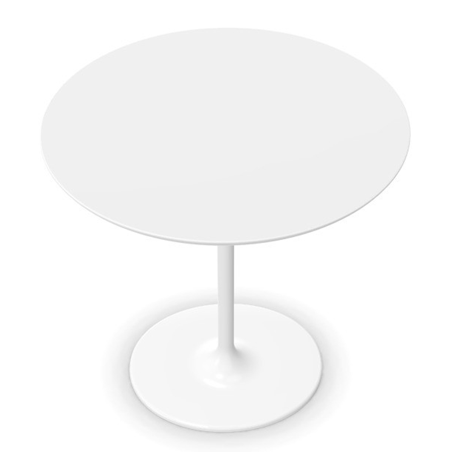 Arper DIZZIE Beistelltisch - Platte oval weiß - Höhe 50 cm