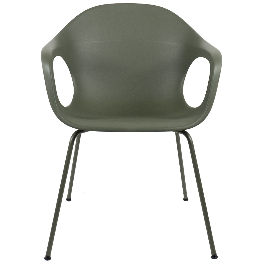 Kristalia ELEPHANTINO Stuhl mit Vierfußgestell Farbe agave - Front