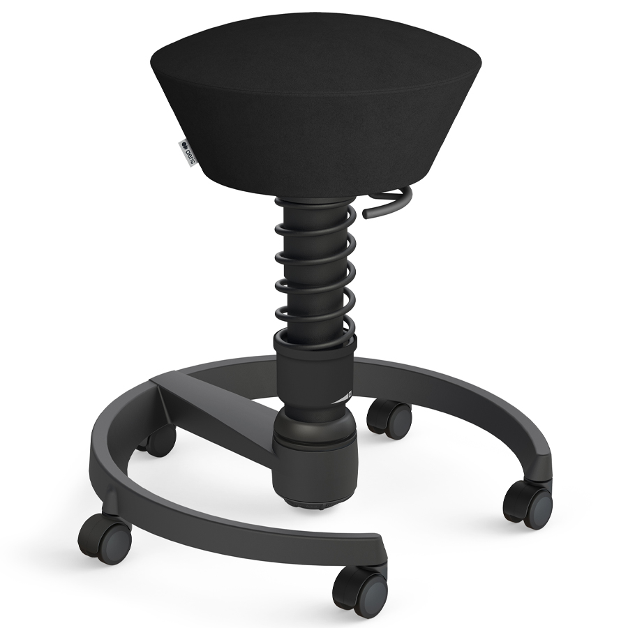 Aeris Swopper Mikrofaser schwarz mit Rollen