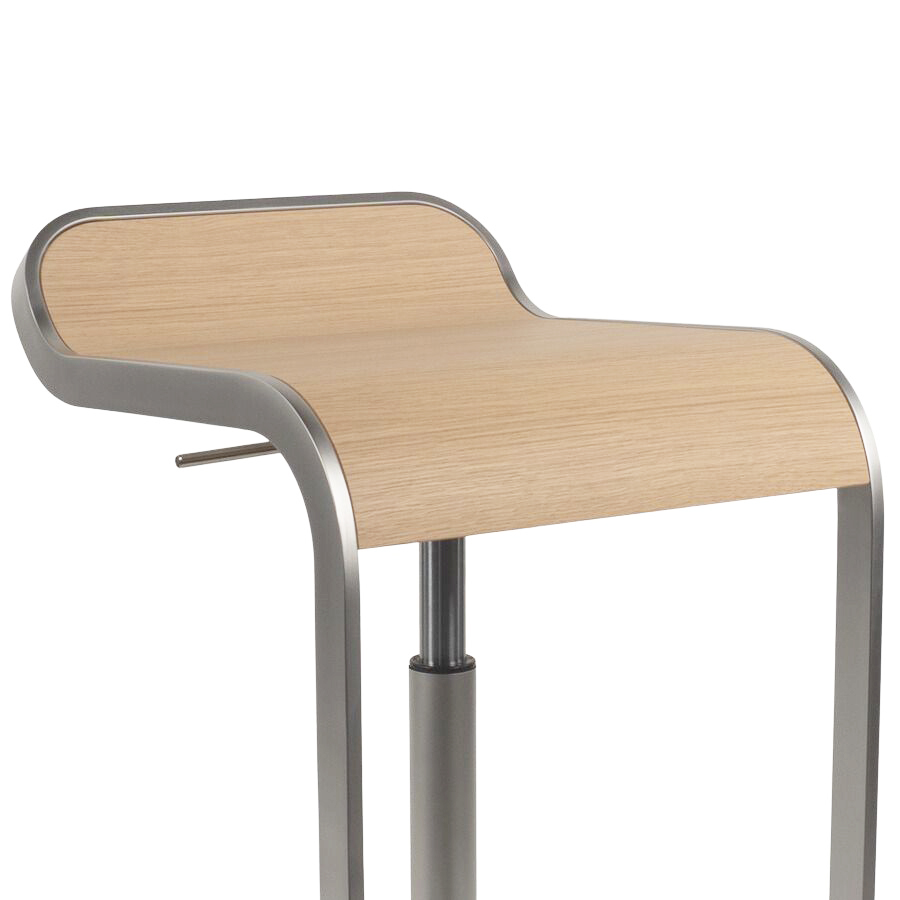 Lapalma LEM Barhocker - Sitz Eiche gebleicht - Nahaufnahme