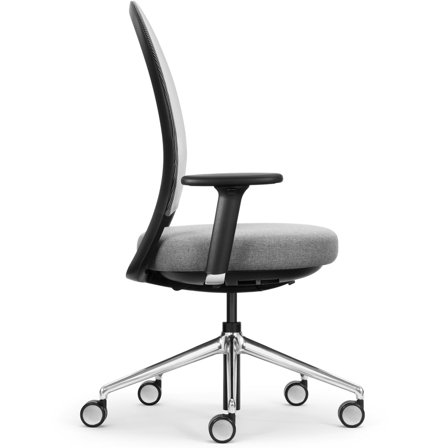 Girsberger Marva Netzrücken-Bürostuhl Homeoffice Stoff Remix 123 mit Armlehnen - Seitenansicht