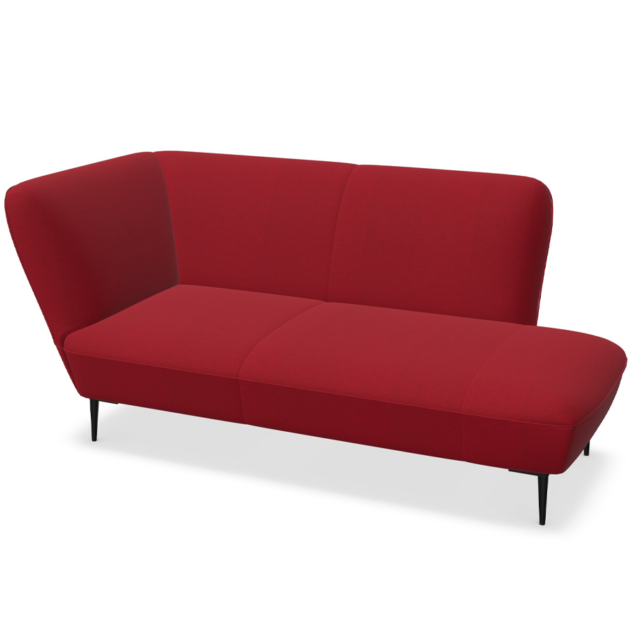 W. Schillig Chaiselounge Ella mit Metallfüßen - rot - Seitenteil links