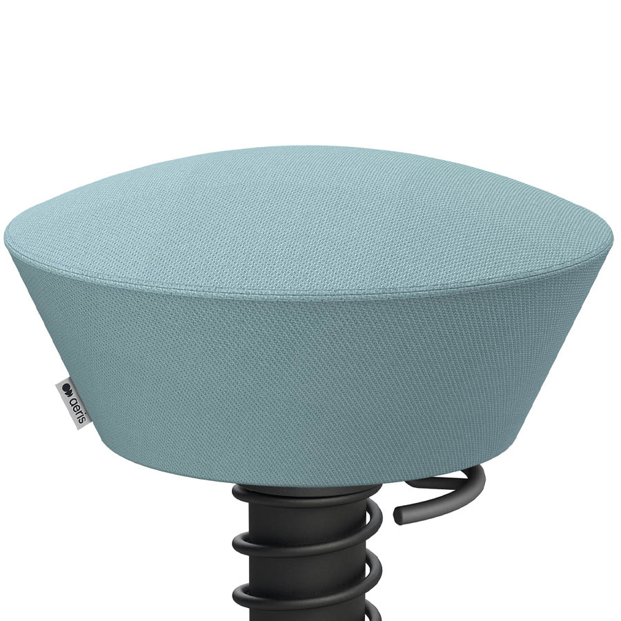 Aeris Swopper Select Wolle pastellblau - Gleiter - Gestell weiß - Standardfeder - Nahaufnahme