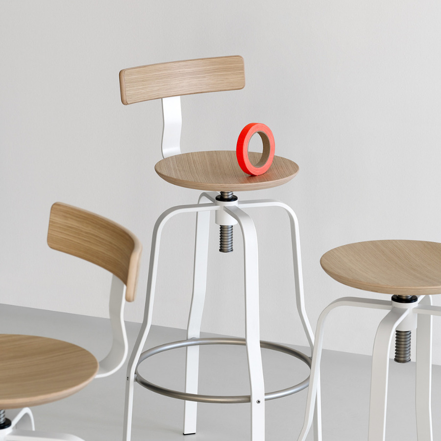 lapalma GIRO S106S Drehhocker weiß mit Rückenlehne