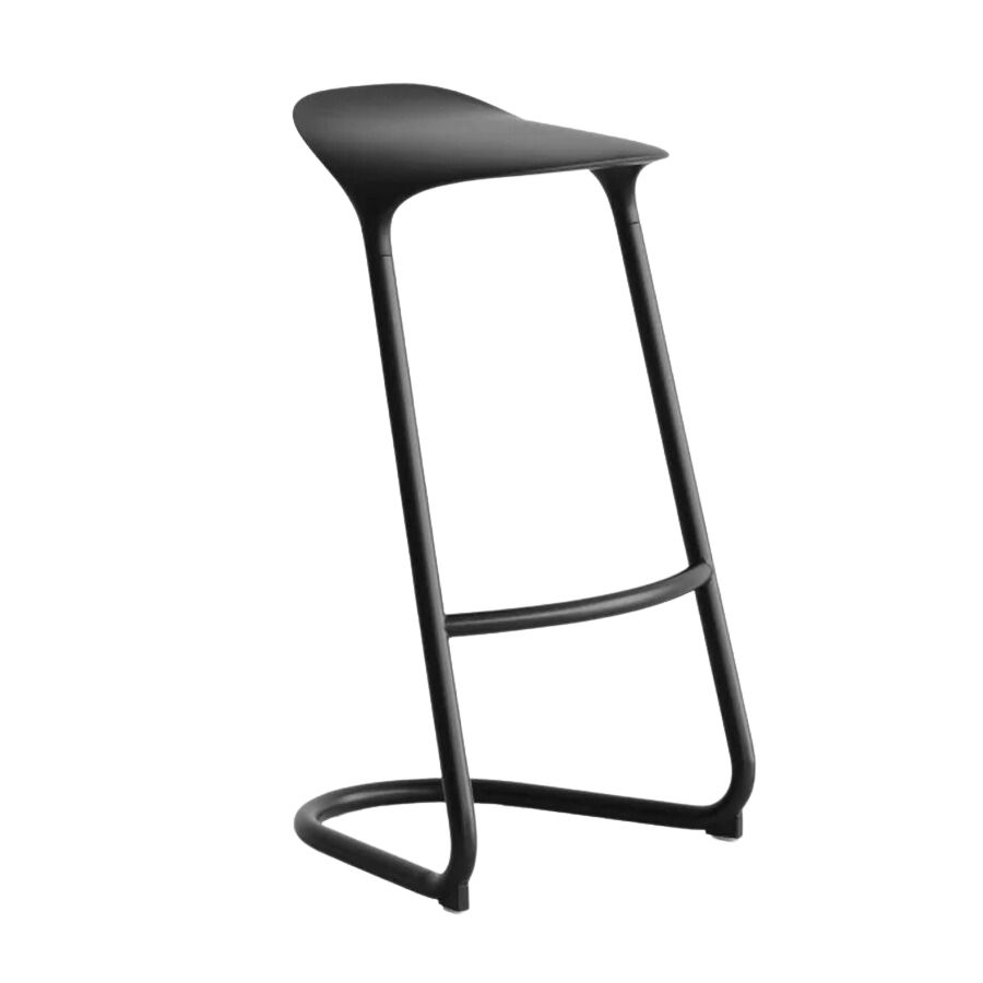 lapalma CROSS Barhocker S452 fixe Höhe 80 cm - schwarz Frontansicht