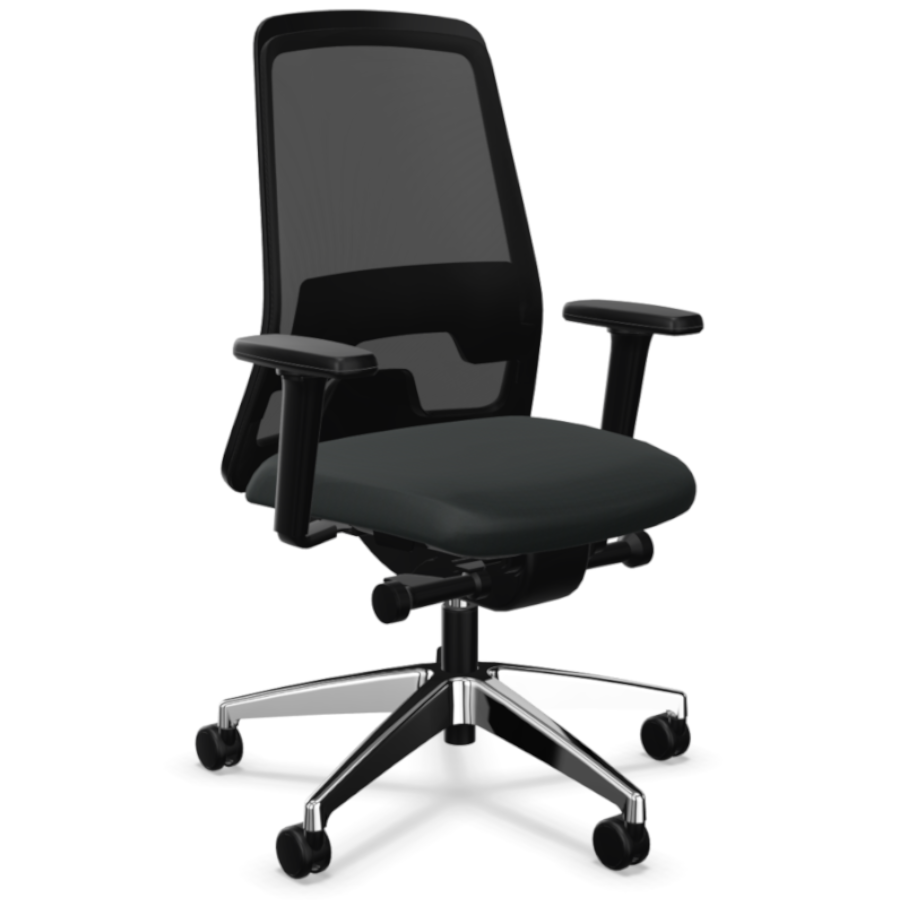 Interstuhl Every (EV21C) Bürostuhl Netzrücken Comfort Netz schwarz Bezug schwarz