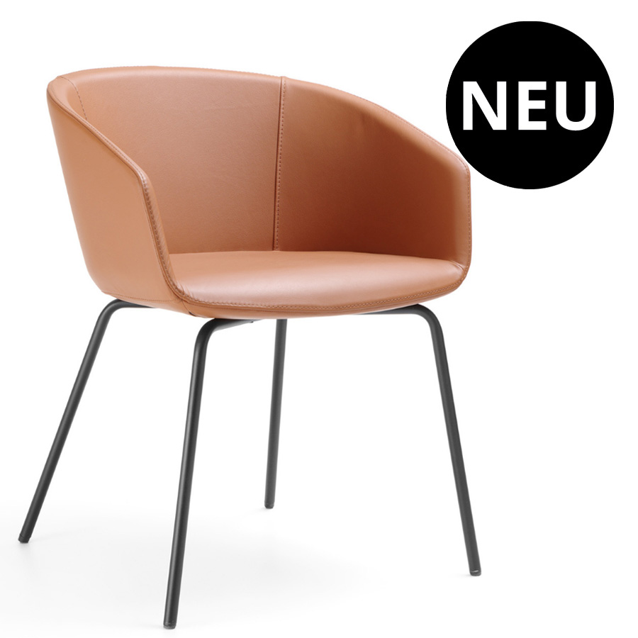 Bejot oxco small OX S 215 Konferenzstuhl Vierfußstuhl Leder