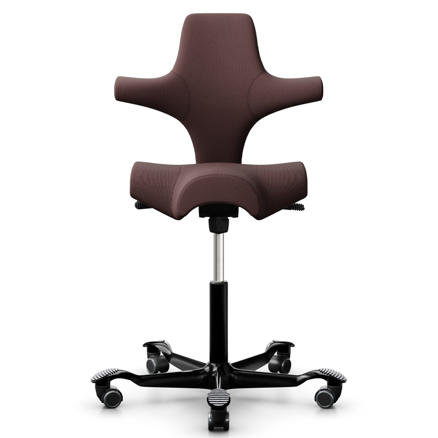 HAG Capisco 8106 Stoff Select 61186 chestnut - Gestell schwarz - Front