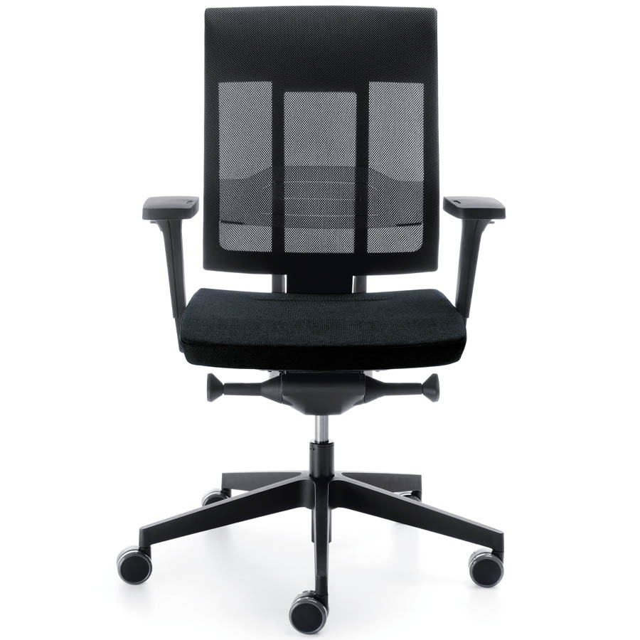 Profim Net 101 STL mit Netzrücken Runner und Polsterbezug Select in Schwarz - Fußkreuz Kunststoff schwarz