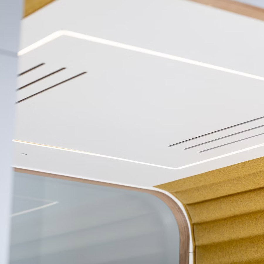 BuzziSpace BuzziNest Booth | Akustik Telefonbox | Lüftung innen mit LED-Lampe