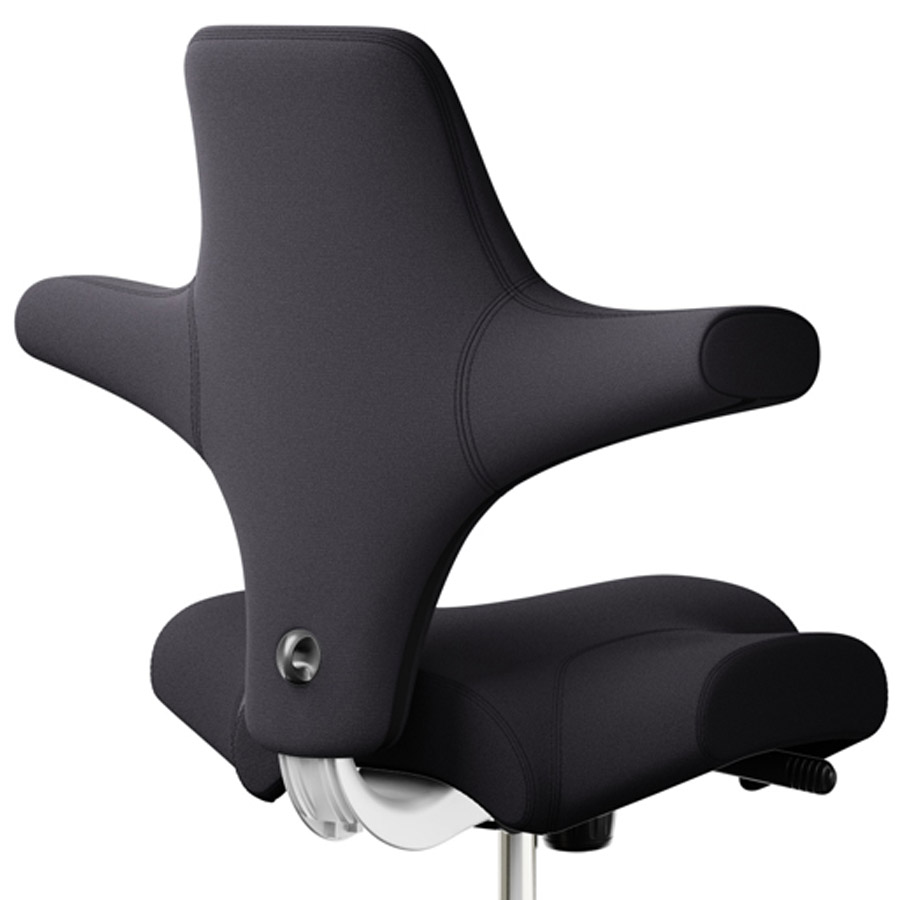 HAG Capisco 8106 Dunkelgrau - Gestell weiß Nahaufnahme