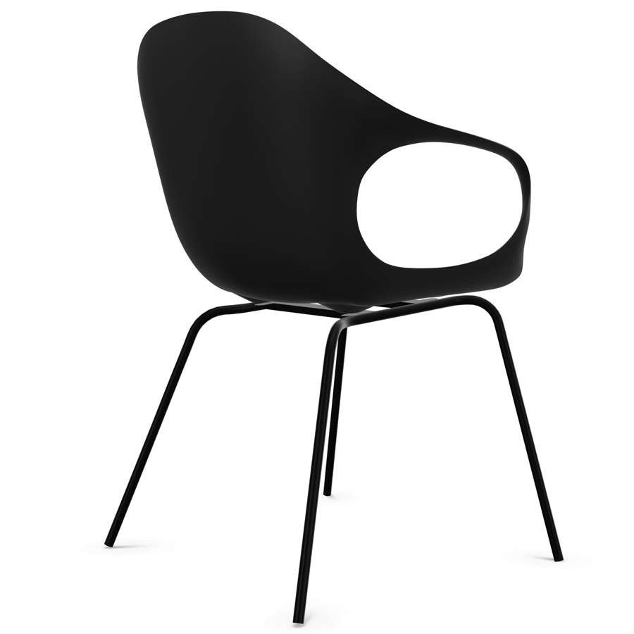 Kristalia Elephant schwarz Vierfußgestell - Rückansicht