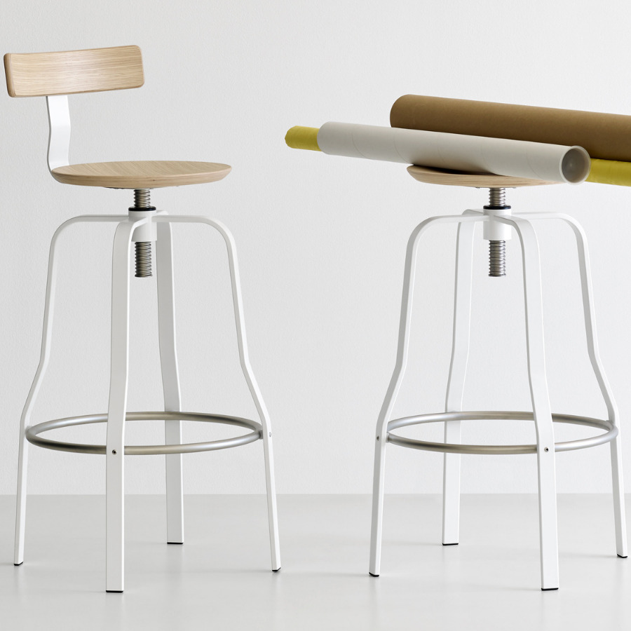 lapalma GIRO S106 Drehhocker Gestell weiß mit und ohne Rückenlehne