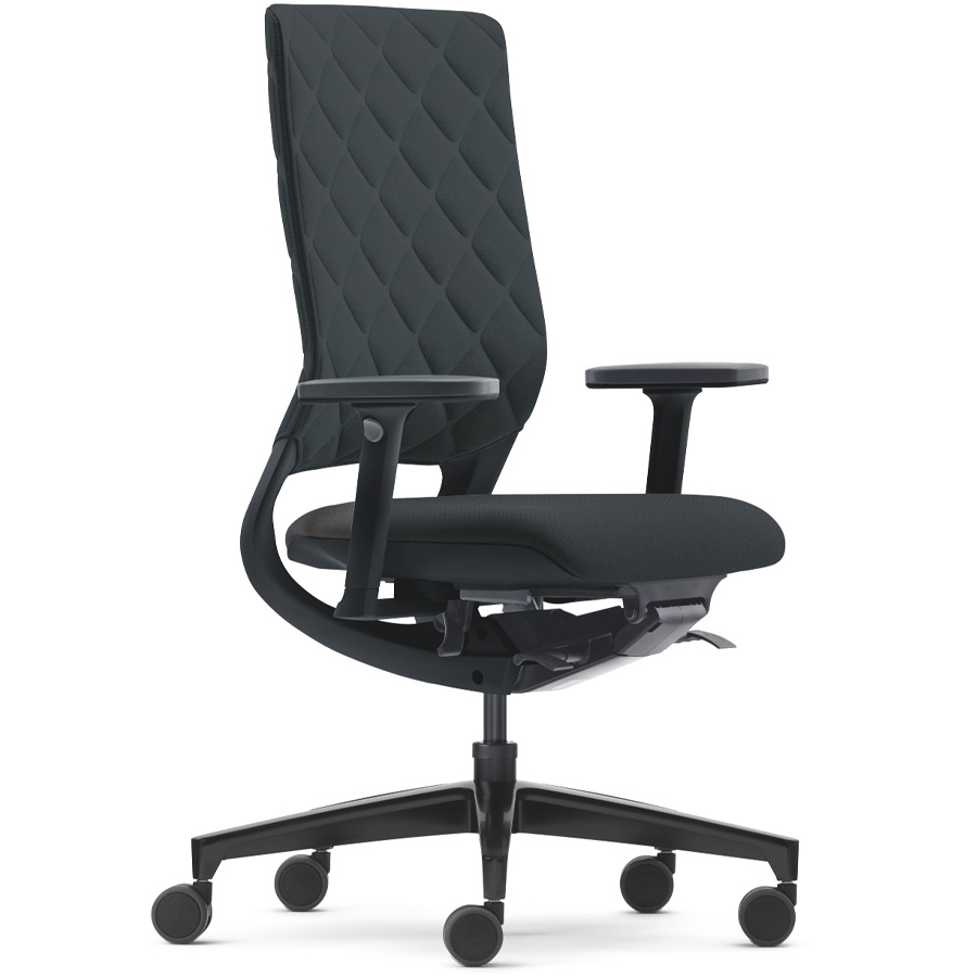 Klöber Mera Diamond schwarz Polster Cura anthrazit (0509)