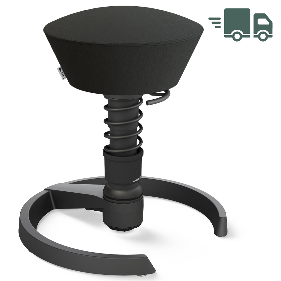 Aeris Swopper Kunstleder schwarz - Gleiter - Gestell schwarz - Low-Feder