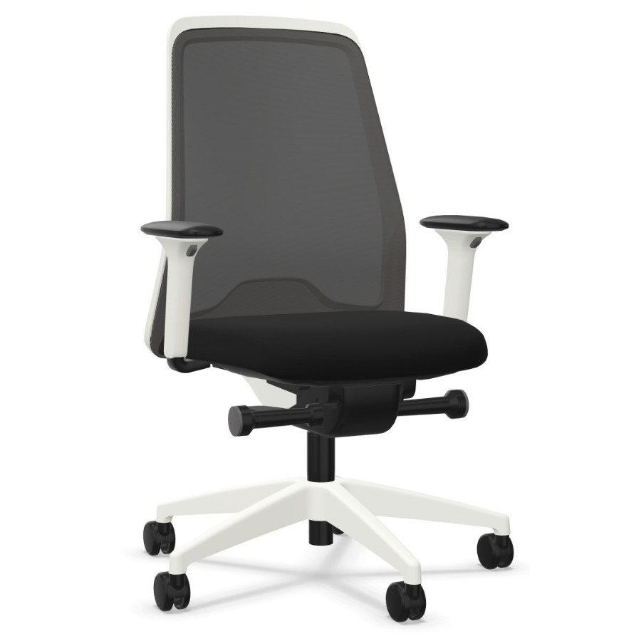 Interstuhl EVERYis1 EV261 weiß mit FLEXTECH Netzrücken schwarz Polster schwarz