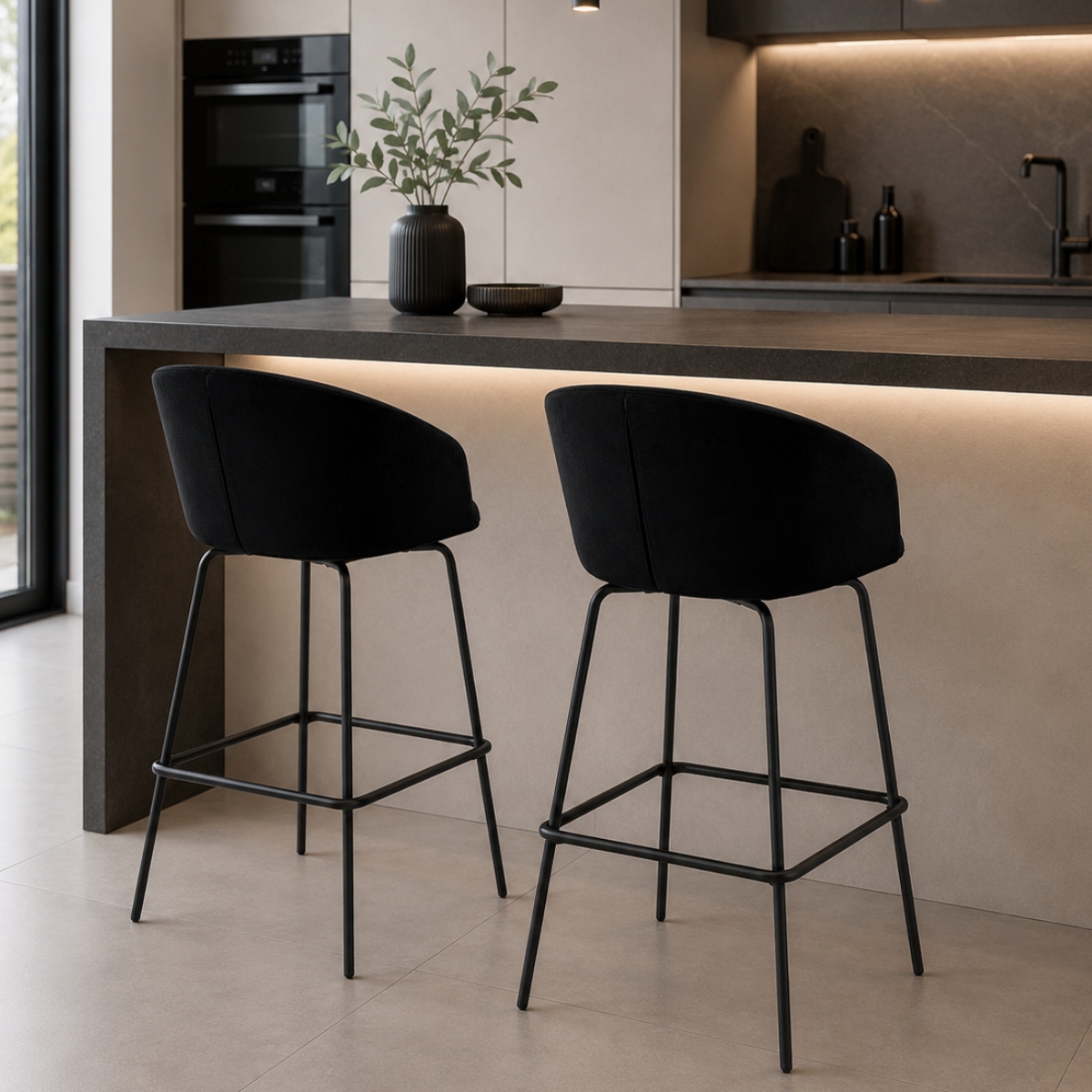 bejot Oxco small Barhocker samt schwarz lkw