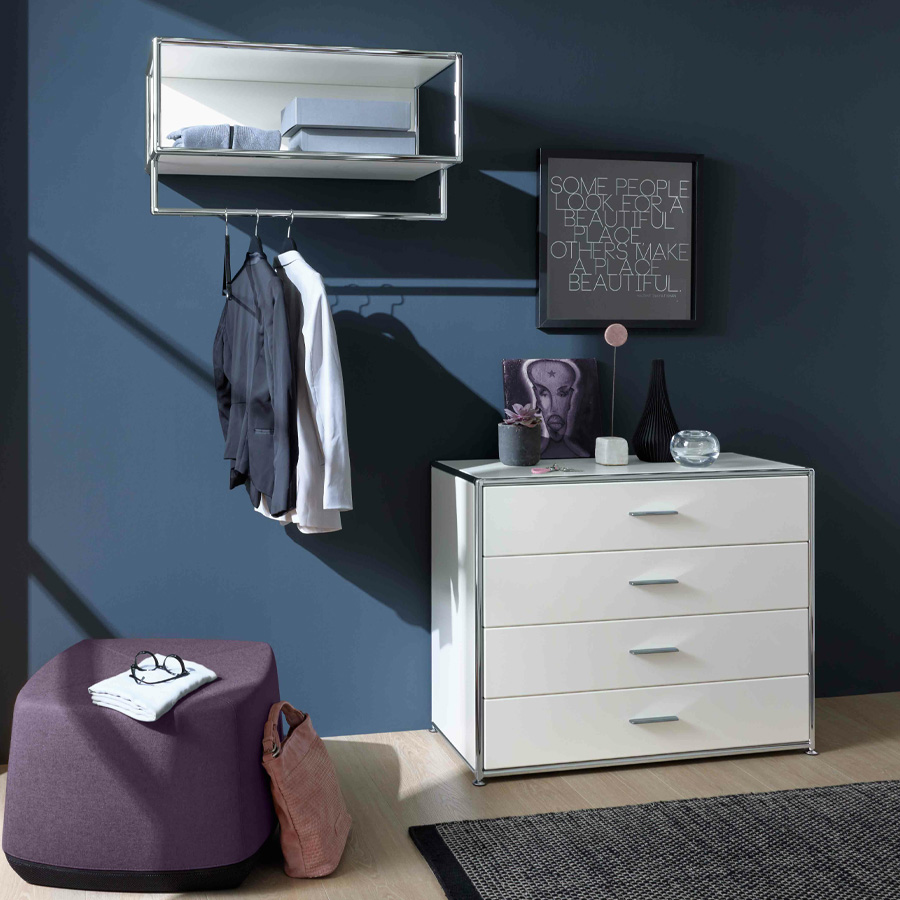 Bosse Solutions Hängegarderobe | Melamin weiß | Beispielbild