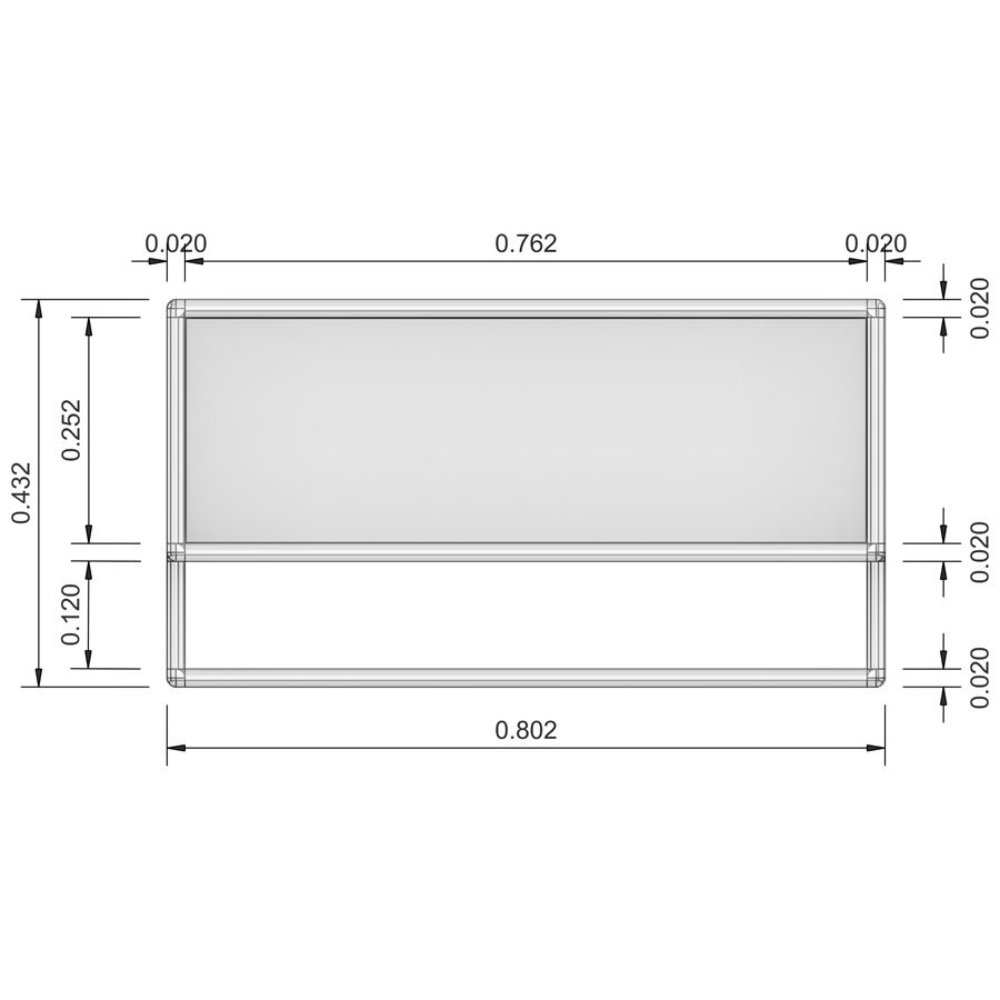 Bosse Garderobe Chrom Breite 80 cm