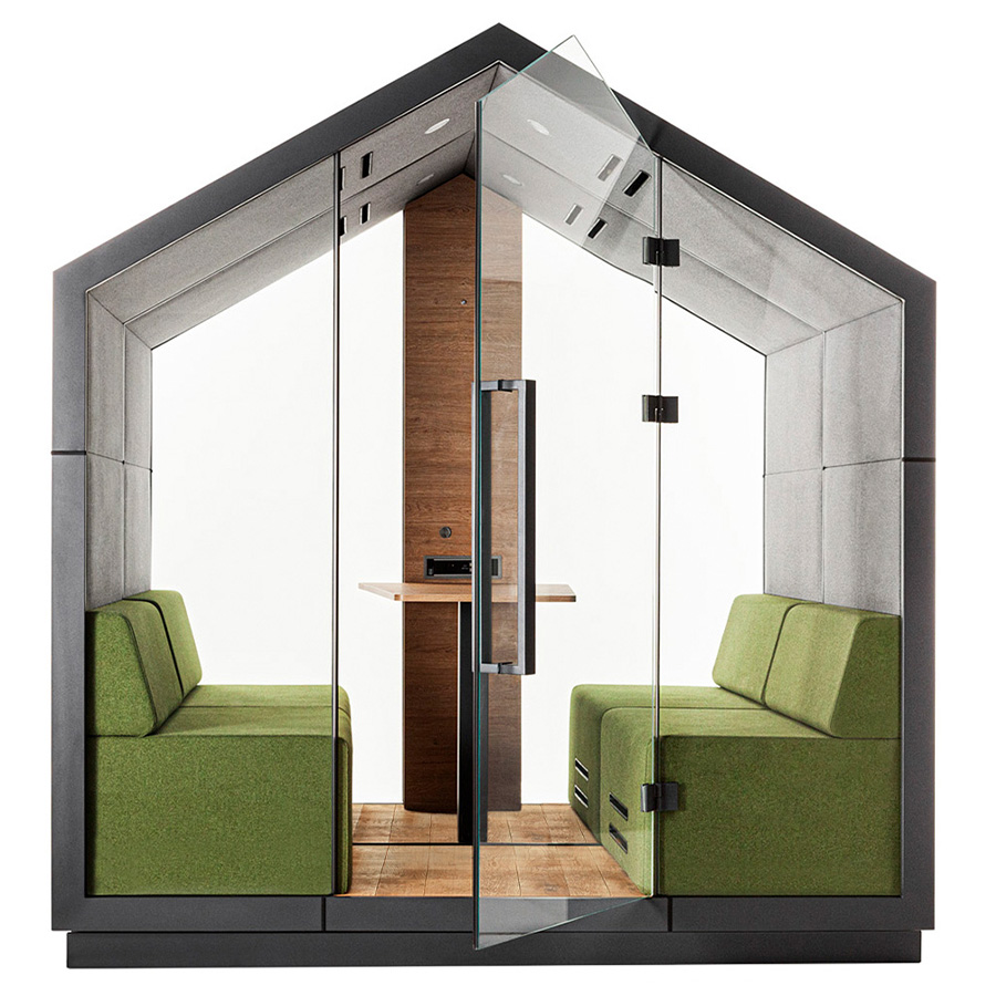 Bejot Treehouse TH4 Akustikkabine in Stoff Fenno 005, Farbe der Sofas auf Anfrage