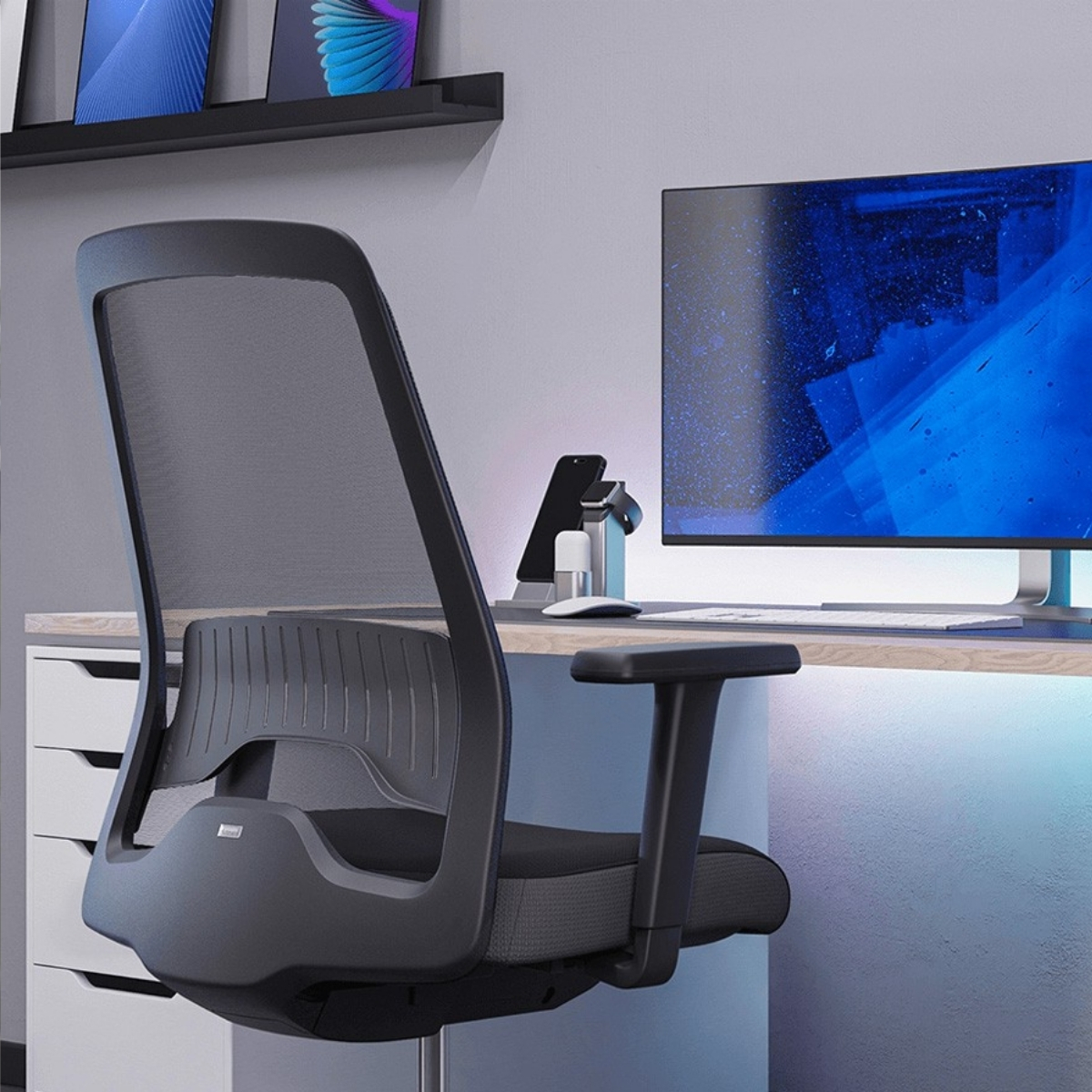 Interstuhl EVERYis1 256 EV25R | Bürostuhl schwarz | Netzrücken