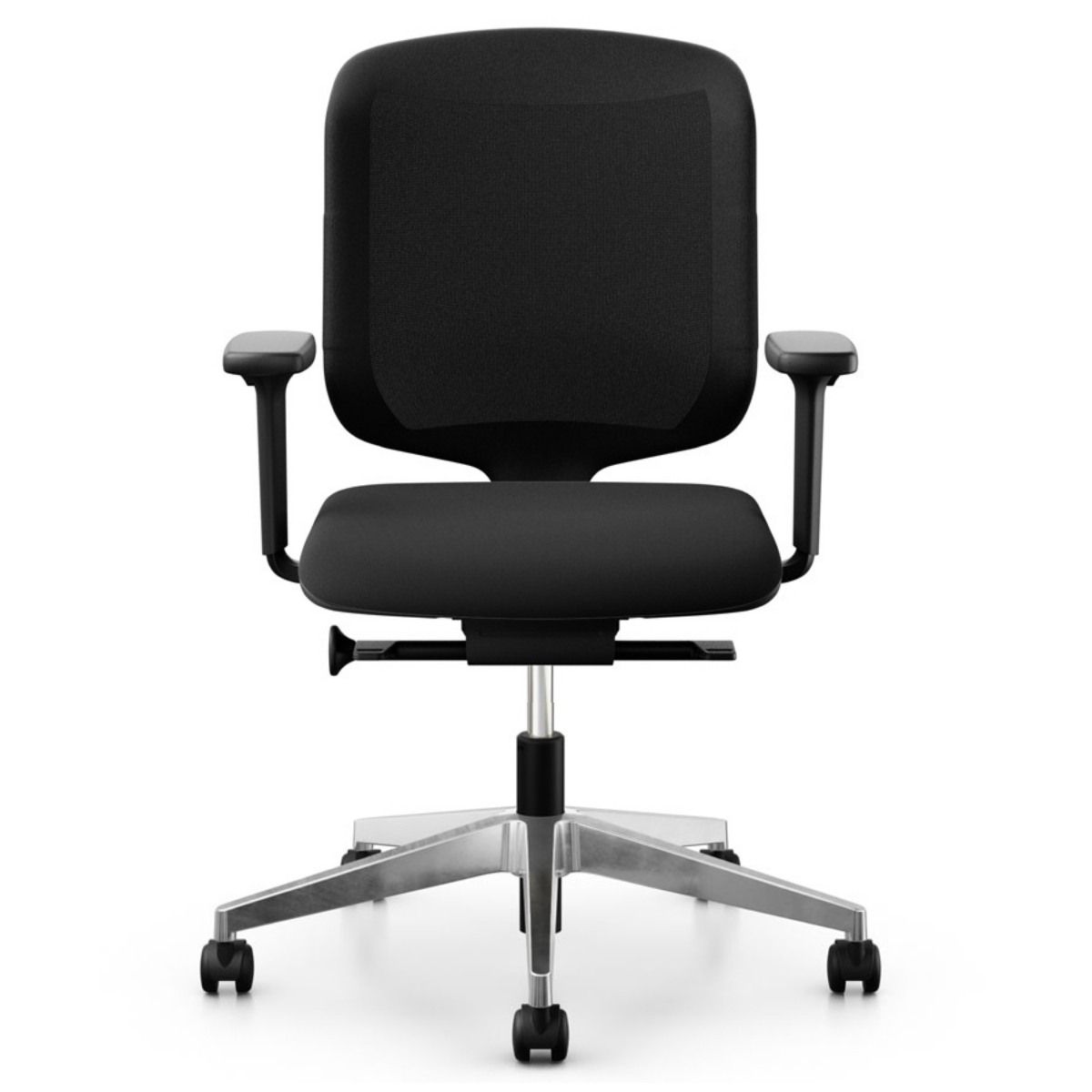giroflex 434 schwarz mit gestell alu poliert