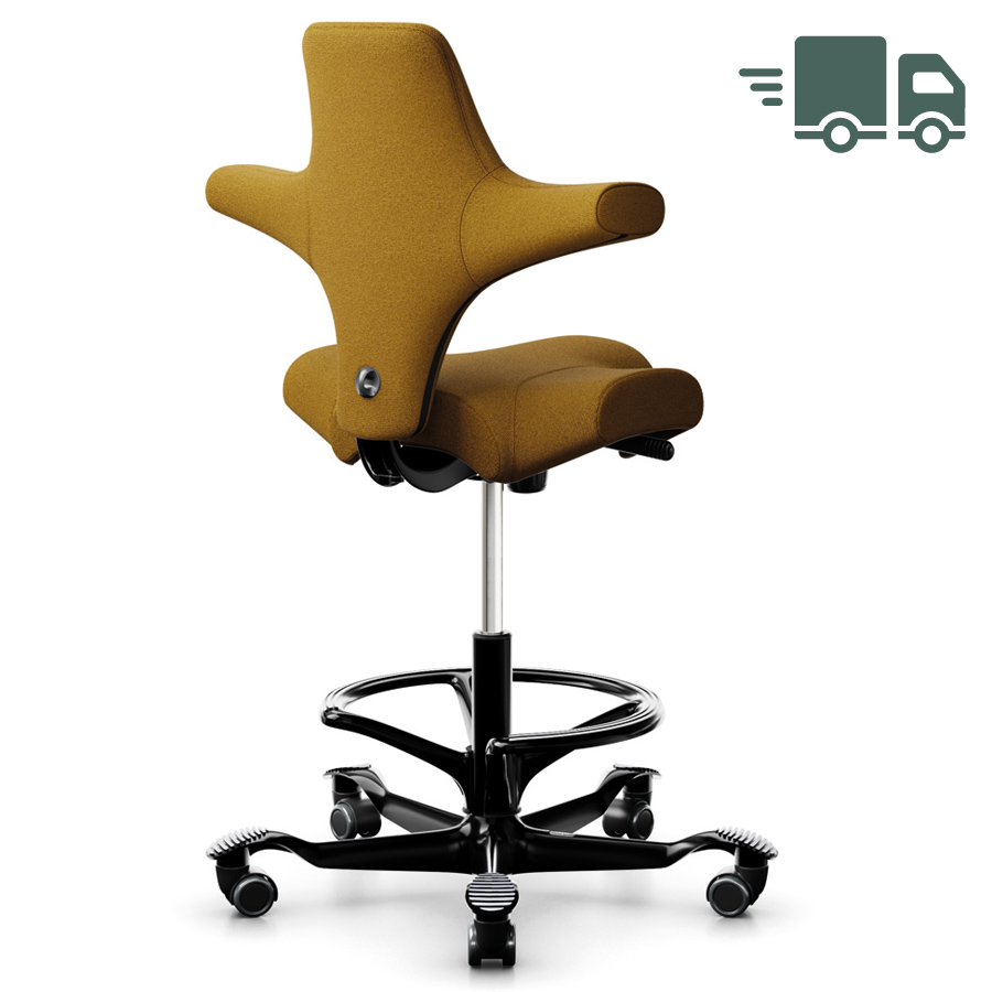 HAG Capisco 8106 Ocker Capture Stehhilfe mit Fußring - Rückansicht