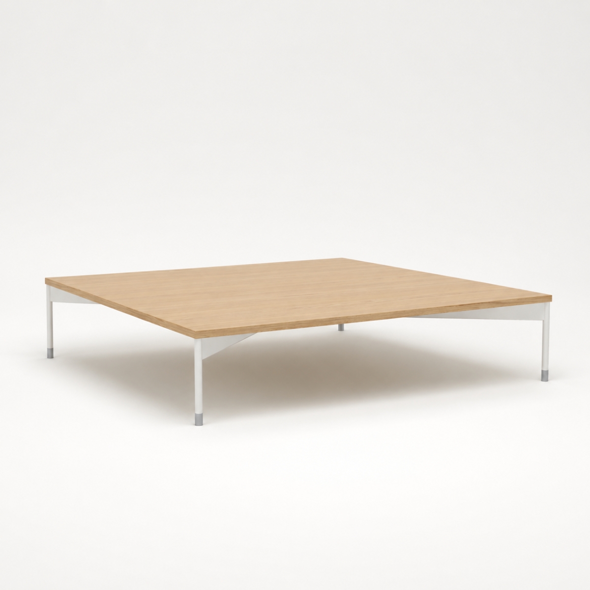 profim chic beistelltisch eckig platte eiche furniert gestell weiss