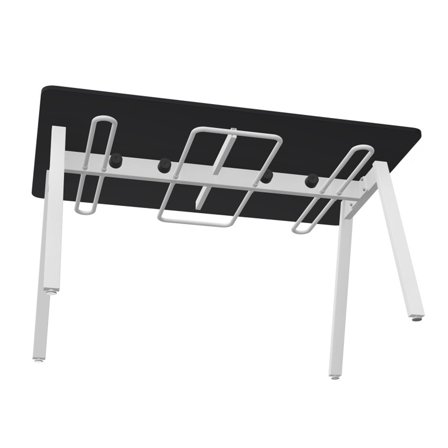 Bejot Orte OTCD Tisch Gestell weiß, TIschplatte schwarz - Breite 140 cm