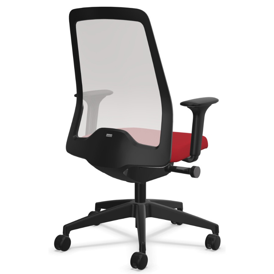 Interstuhl EVERYis1 EV261 FLEXTECH Bürostuhl Netzrücken weiß Polster rot