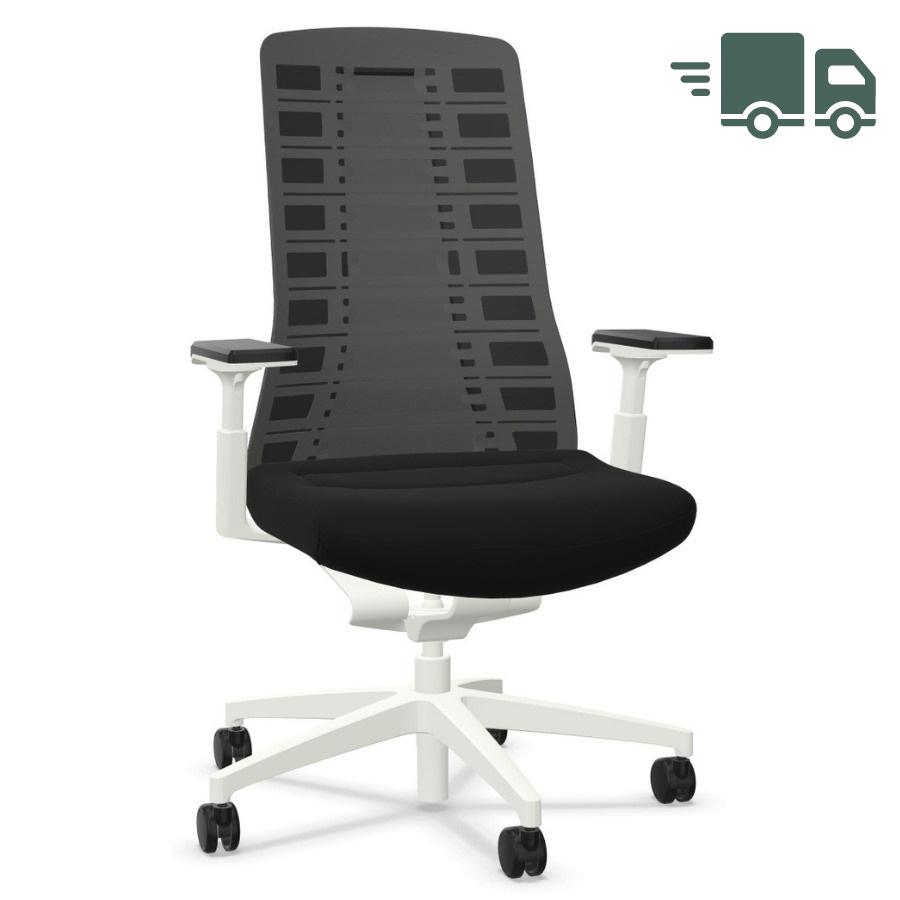 Interstuhl PUREis3 PU213 Bürostuhl weiß mit Netzrücken Farbe schwarz 3D-Armlehnen - schnell geliefert
