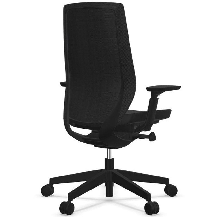 Profim AccisPro mit Netzrücken schwarz und Sitzbezug EVO schwarz EV11 - Rückseite