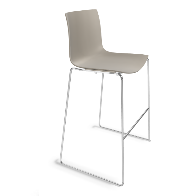 Arper Catifa Barhocker einfarbig taubengrau