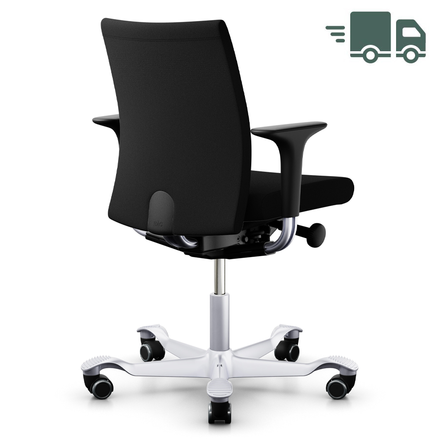 HAG Creed 6004 Bürostuhl mittelhohe Rückenlehne - Bezug Xtreme schwarz - Rückansicht