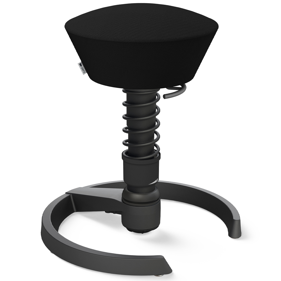 Aeris Swopper Select Wolle mit Gleitern - Sitz schwarz - Gestell schwarz