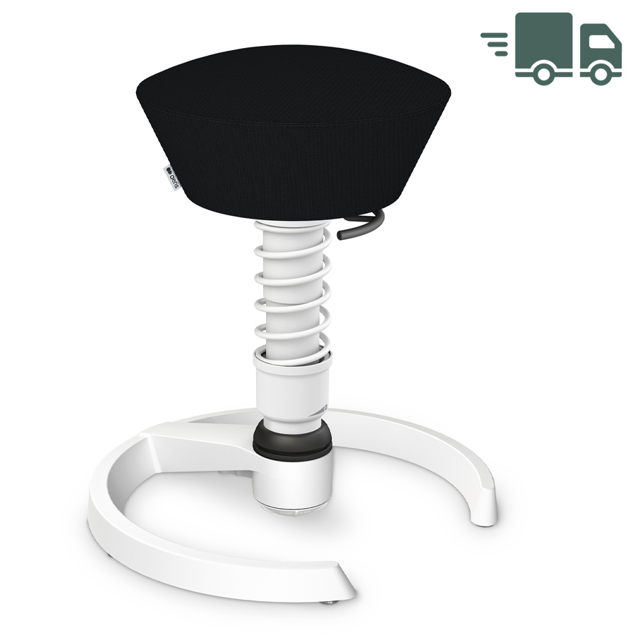 Aeris Swopper Cura schwarz | Gestell weiß | Gleiter