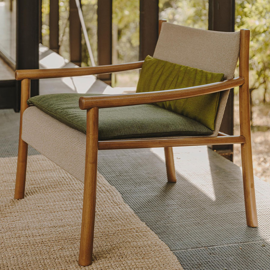 Arper Kata Lounge Sessel mit Sitzfläche Wheat