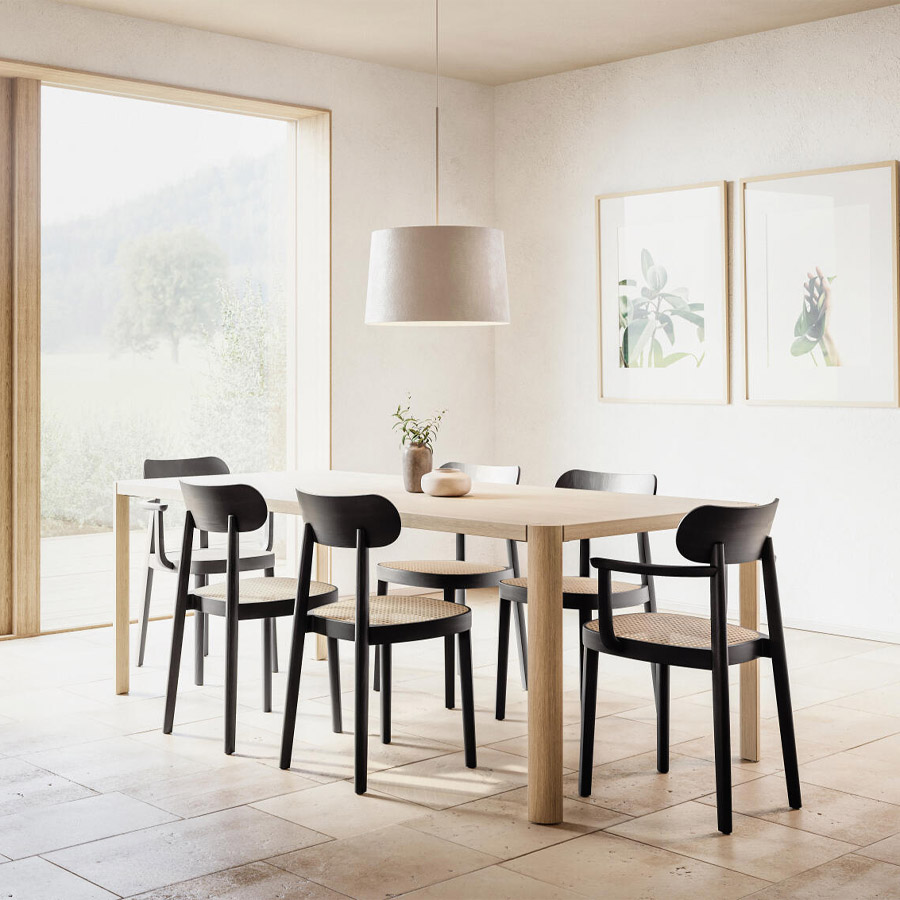 THONET S 1140 Allrounder-Tisch Esszimmer - Beispielbild - Eiche aufgehellt