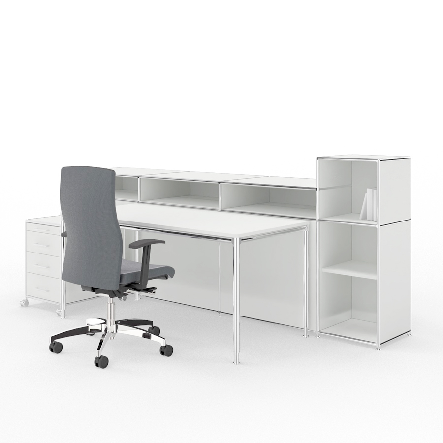 Bosse Modul Space Empfangstheke 4 weiß von hinten